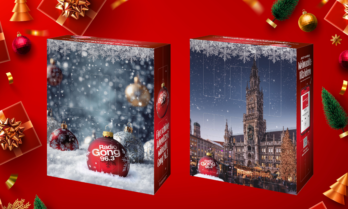 Vorder- und Rückseite des München Adventskalenders